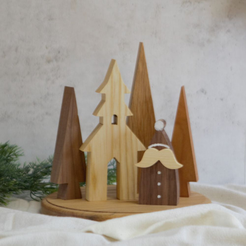 サンタ オブジェ ナチュラル｜全4種類 クリスマス サンタクロース 髭