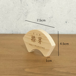 名前札 命名札 扇形 Bタイプ｜木札 木製 初節句 お祝い ひな祭り 雛祭り お雛様 刻印 ひなまつり 10枚目の画像