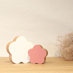 フラワー オブジェ｜全２７種類 受注制作 花 ひなまつり ひな祭り 節句 置物 ペイント桜 桃 雑貨 春 韓国インテリア 4枚目の画像