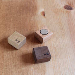 [免運費] 磁鐵立方體 3 件組木質磁性文具時尚實木牆面裝飾設計文具簡約 第7張的照片