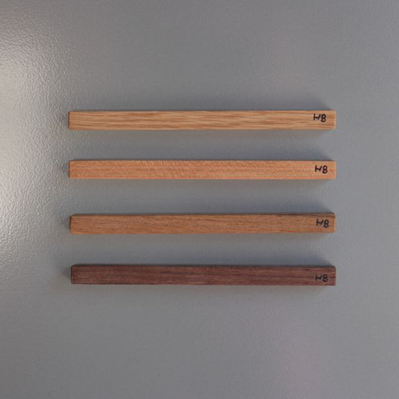 【送料無料】マグネット バー Ｌ×Ｓセット 木製 磁石 文房具 おしゃれ 無垢材 ウォールデコ デザイン文具 シンプル 5枚目の画像