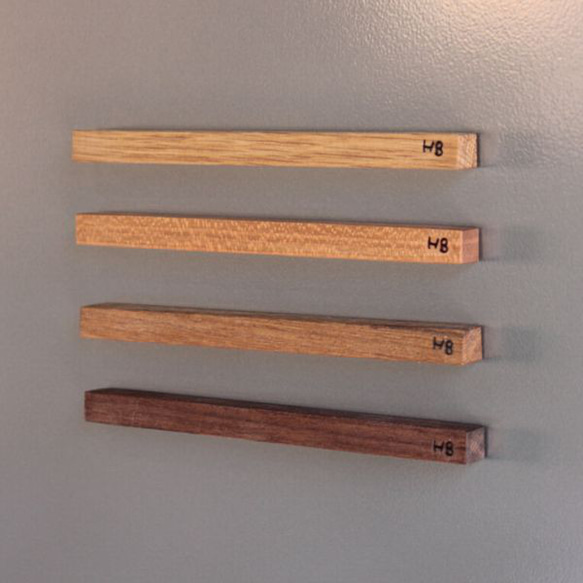 【送料無料】マグネット キューブ３個＆バーＬ×Ｓセット 木製 磁石 おしゃれ 文房具 無垢 ウォールデコ ハンドメイド 10枚目の画像