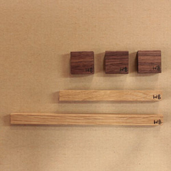 【送料無料】マグネット キューブ３個＆バーＬ×Ｓセット 木製 磁石 おしゃれ 文房具 無垢 ウォールデコ ハンドメイド 4枚目の画像