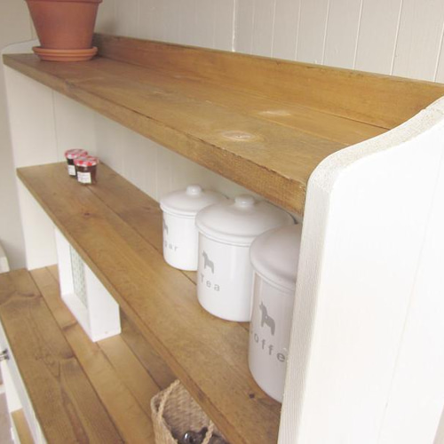 サイズオーダー可！○2扉2杯引出しカップボード○シャビーホワイト無垢