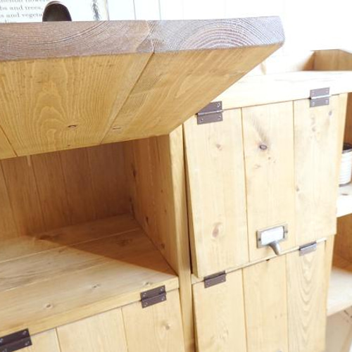 サイズオーダー可！スリム6扉キャビネット●ナチュラルブラウン無垢材●受注製作 送料がかなり安くなりました！☆オーダー可！○6パタパタ扉