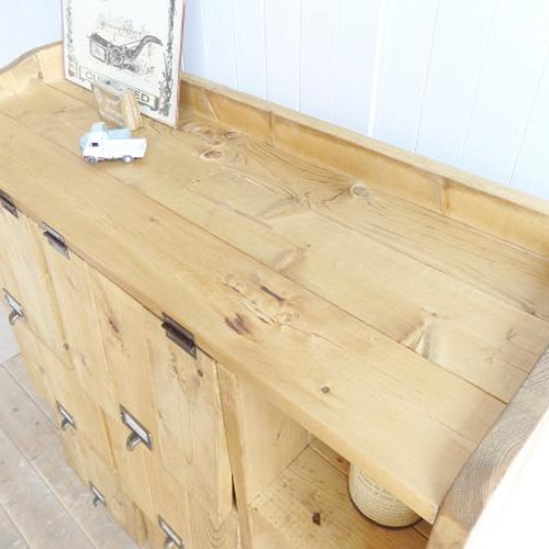 サイズオーダー可！超ワイド6枚パタパタキャビネット●ナチュラルブラウン●受注製作 サイズオーダー可！超ワイド6枚パタパタキャビネット