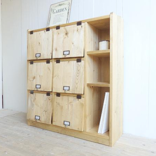 サイズ、デザインオーダー可！６パタパタ扉キャビネットウォルナット天然木●受注製作 サイズ、デザインオーダー可！6パタパタ扉キャビネット