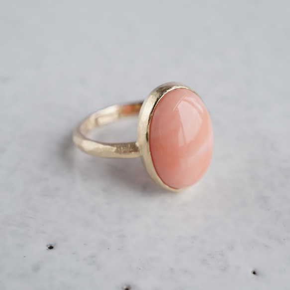 Pink coral ring [OP733K10YG] 第1張的照片