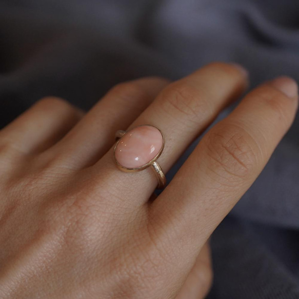 Pink coral ring [OP733K10YG] 第2張的照片