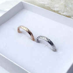 『幸せの形』 ペアリング マリッジリング 指輪 ステンレス 刻印 無料 結婚指輪 記念日 名入れ ギフト プレゼント 1枚目の画像