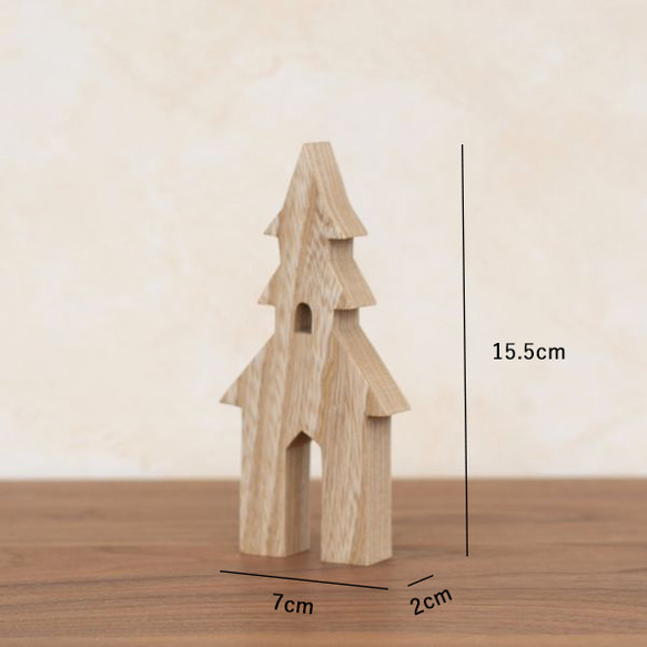 [免運費] 房屋物品 3 層聖誕裝飾品實心橡木裝飾品斯堪的納維亞室內聖誕裝飾品小屋塔 第4張的照片