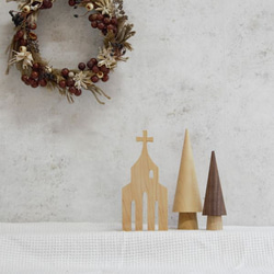 [免運費] 教堂斯堪的納維亞對象聖誕節冬季雪室內裝飾婚禮房屋城市景觀 第5張的照片
