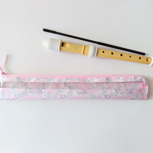 ☆受注制作☆ソプラノリコーダーケースL字ファスナー リバティ ラミ