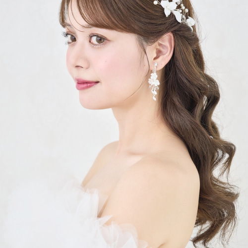 LE25 挙式アクセサリー パーティー 小枝 ビジュー フラワー 結婚式
