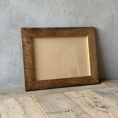 A3 古材額縁】サイズ変更可能 古材フレーム 額 ビンテージ 古道具 無垢