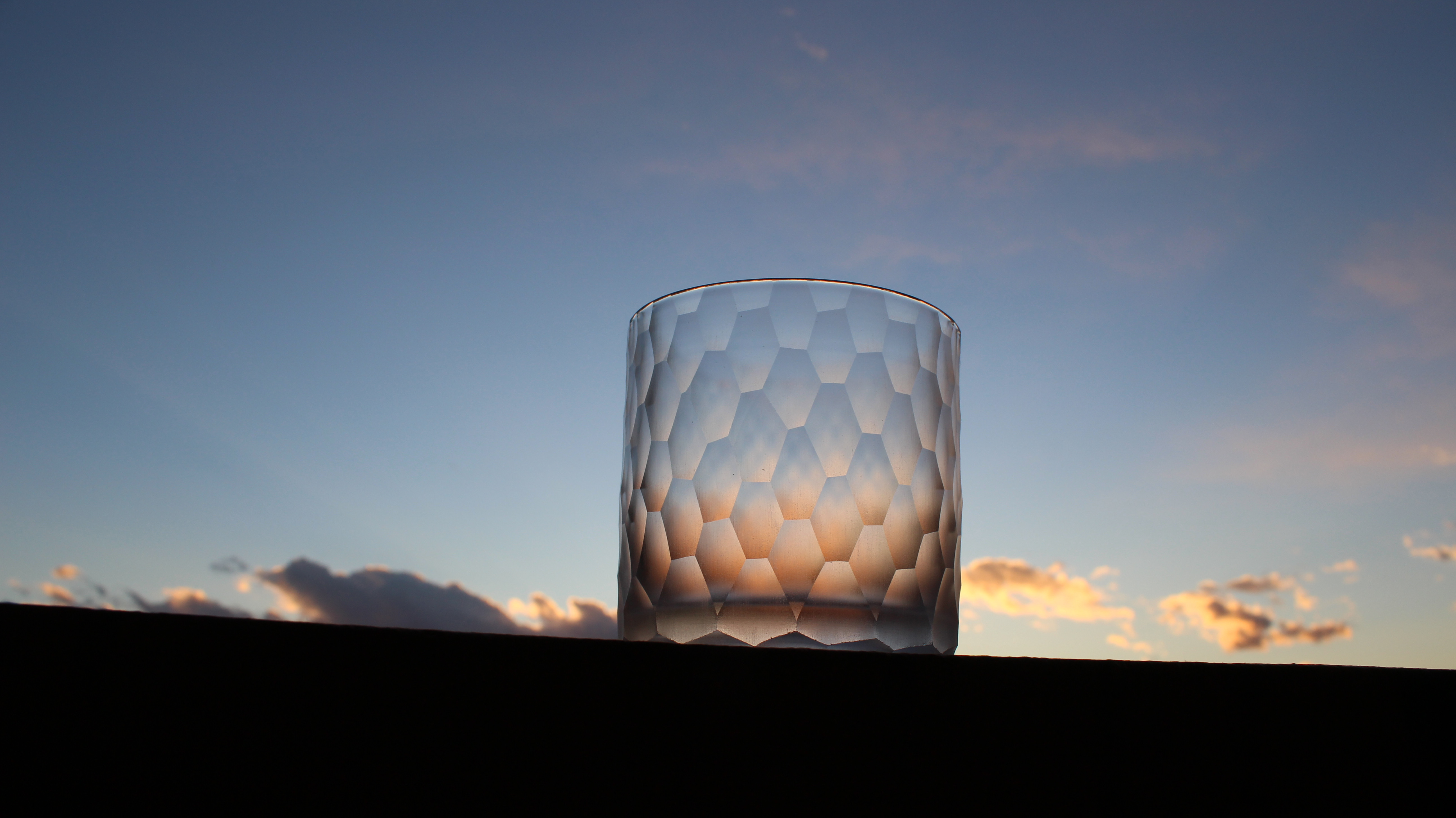 カットグラス(ロック)半透明