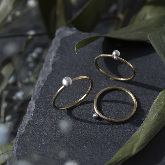 ★★★babble ring　真鍮／シルバー