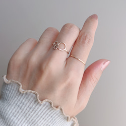 14kgfリング【bedash ring】ゴールド　シンプル　つけっぱなし　ピンキーリング　サムリング 2枚目の画像