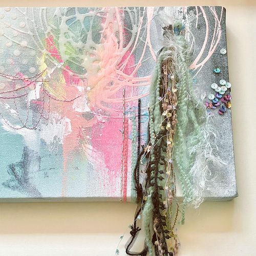 「刺繍静物」画家真筆・額装・額付絵画・静物画・逸品 「刺繍静物」画家真筆・額装・額付絵画・静物画・逸品