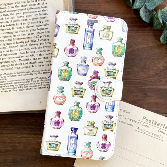 Perfume手帳型スマホケース（iPhone/Android全機種対応）香水瓶 1枚目の画像