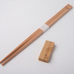 吉野すぎ　箸と箸置きセット　 2枚目の画像