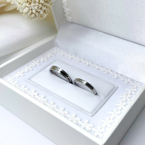 シンプルラインペアリング 鏡面 ペアリング ステンレス アレルギー