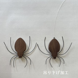 【送料無料】ハロウィン オーナメント クモ 蜘蛛 ウォールデコ 飾り 木製 インテリア 雑貨  オブジェ くも 12枚目の画像