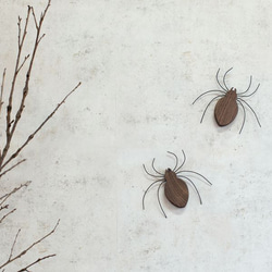 【送料無料】ハロウィン オーナメント クモ 蜘蛛 ウォールデコ 飾り 木製 インテリア 雑貨  オブジェ くも 3枚目の画像