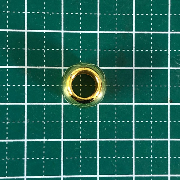 12個 12mm 大穴 プラスチック ビーズ ゴールド A 4枚目の画像