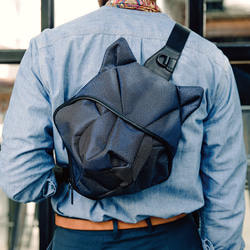 帯リメイク・鶴のボディバッグ スリングバッグ ボディバッグ・ウエスト