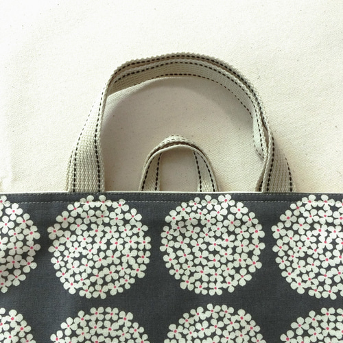 SALE レッスンバッグ サークルフラワー 花柄 あじさい 北欧風 レッスン