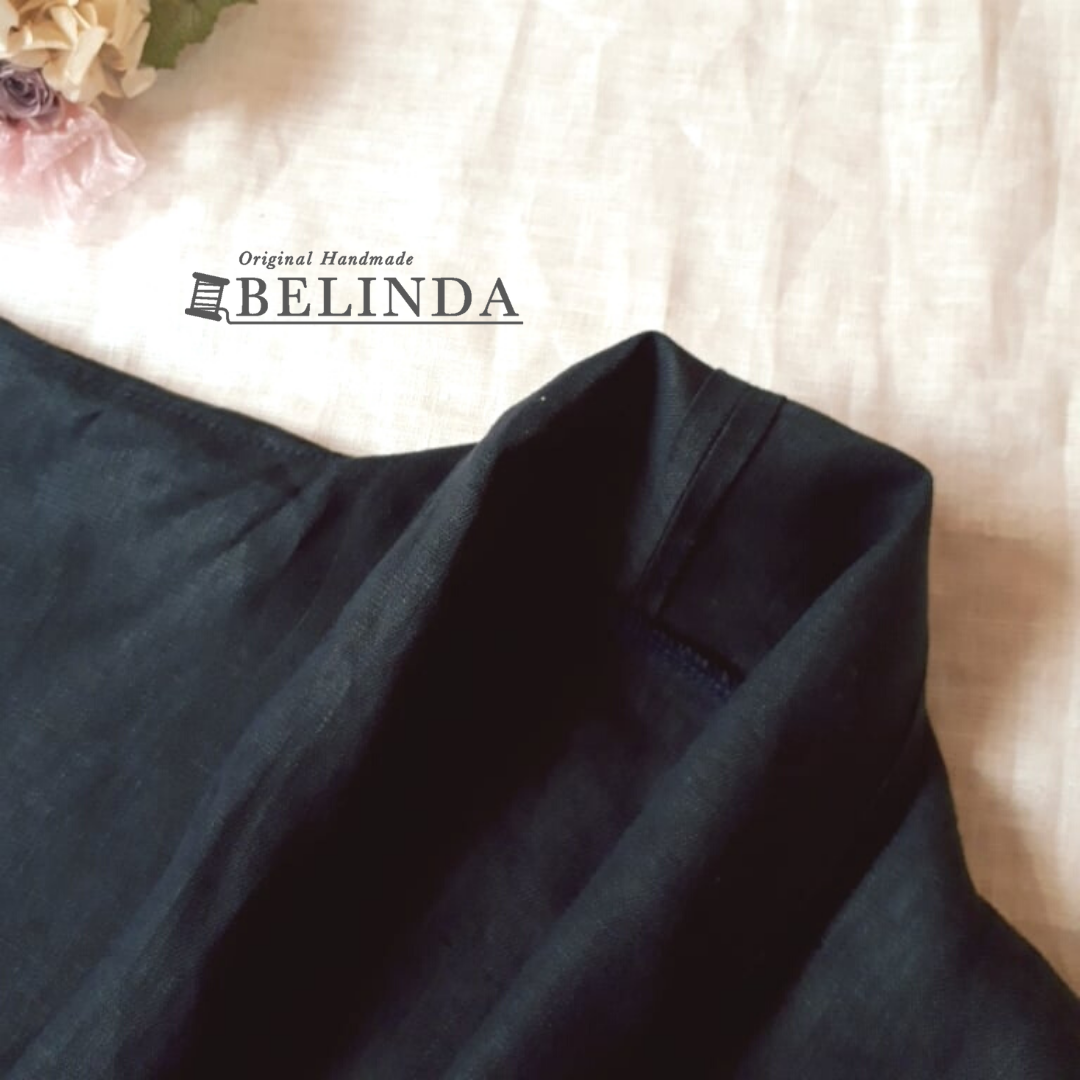 日々のローブコート・リネン/ネイビー