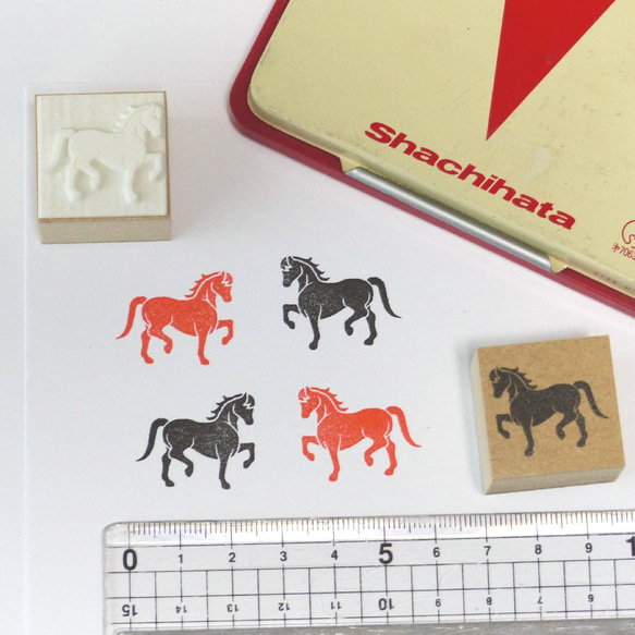 馬　蹄鉄 スタンプ　速歩　trot(大) 2枚目の画像