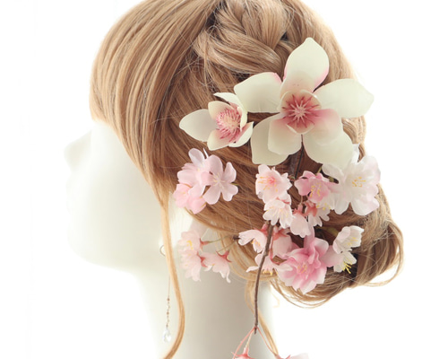 新作【F1806V5】ピンク♡ヘッドドレス♡髪飾り♡・結婚式・パーディー ヘアピン【バタフライ】 通信販売ブライダルウェディング通販