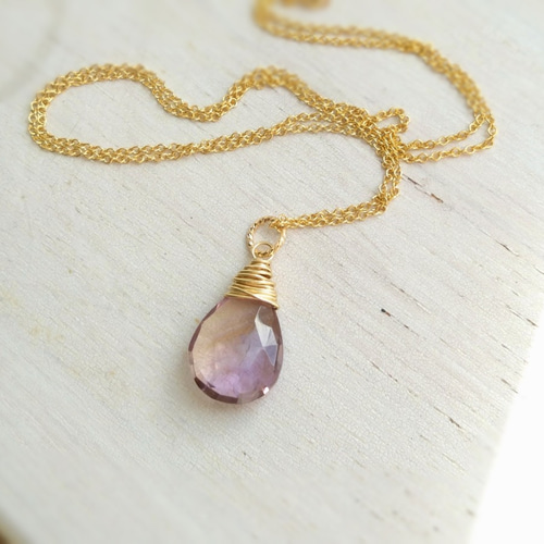 アメトリン ネックレス ペンダント 10.0ct SV925 バイカラー 2月