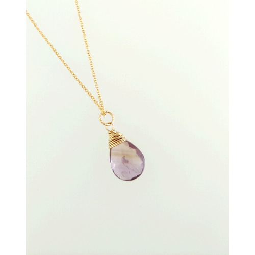 516/14kgfブランデーシトリン×アメジストのチャーム 14Kgf}＊希少石＊天然アメトリン ネックレス +ｱﾒｼﾞｽﾄ&ｼﾄﾘﾝ+ ネックレス