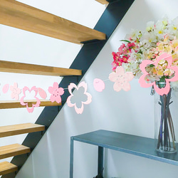 さくら　ガーランド　春飾り　お花見　ひなまつり　きらきらグリッター　日本　部屋飾り 15枚目の画像