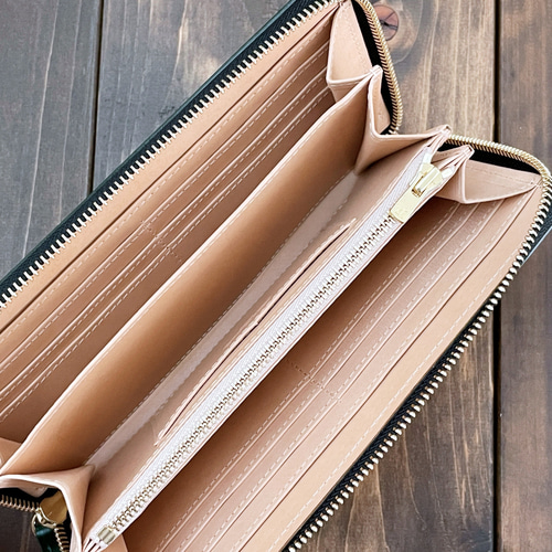 コードバン ロングウォレット レーデルオガワ グリーン 長財布 CUERO