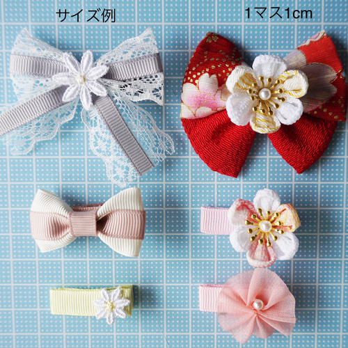 【和洋花柄リボン】ベビーヘアクリップ　ベビーヘアピン♡セミオーダーメイド fd910a846bbf9db73bc8710d30166b