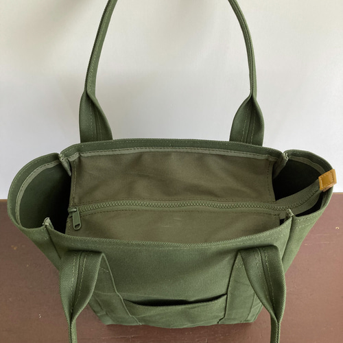 トートバッグ 02 オリーブ / 6号帆布 トートバッグ aoya bags トートバッグ 02 オリーブ / 6号帆布 トートバッグ aoya bags