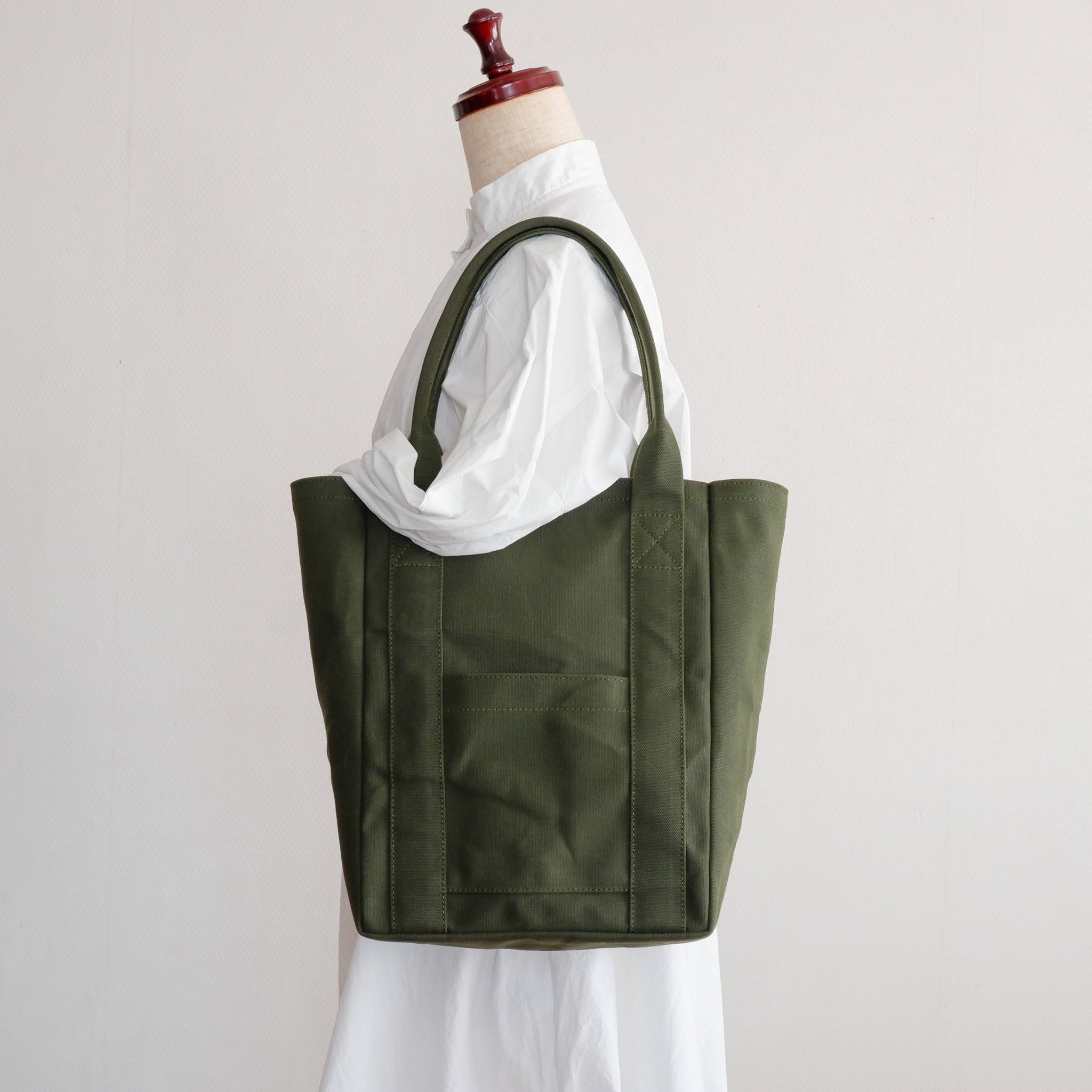 トートバッグ 02 オリーブ / 6号帆布 トートバッグ aoya bags
