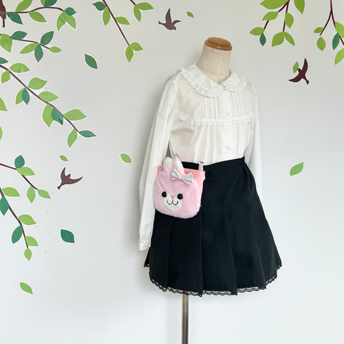 うさぎのふわふわ移動ポケット(ふたなし) その他入園グッズ megumi