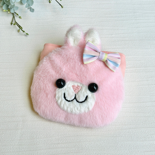 大きめ　移動ポケット　ドレスルーム　うさぎさん　シャカシャカ うさぎのふわふわ移動ポケット(ふたなし) その他入園グッズ megumi