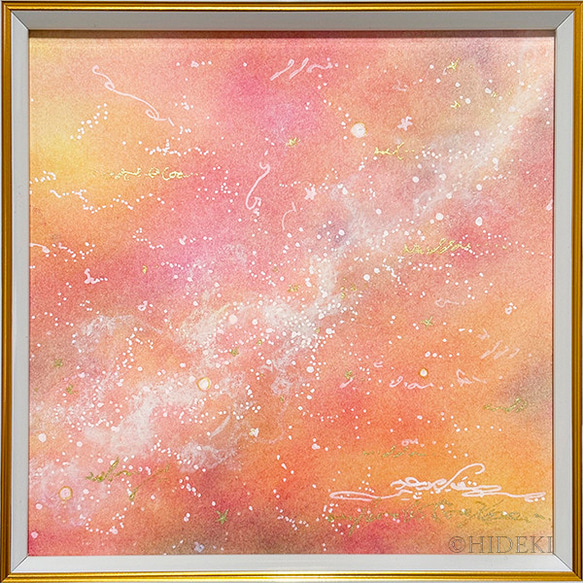 抽象画『ながれ』パステルアート原画 HIDEKIのヒーリングアート 絵画