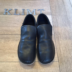 牛革スリップオンシューズ ブラック スリッポン KLIMT SHOES 通販