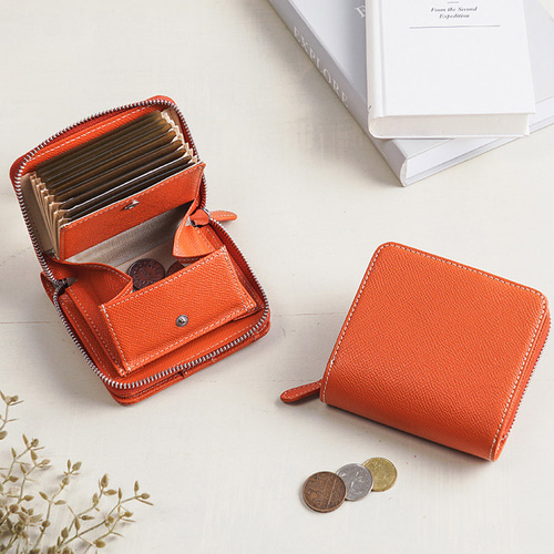 刻印可】人気No.1！スクエア型の大容量二つ折り財布！ ミニマルチ