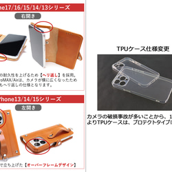 “EFGS iPhone 手帳型ケース”14色 iPhone17 Air iPhone16 SE3 レザー 本革 名入れ 8枚目の画像