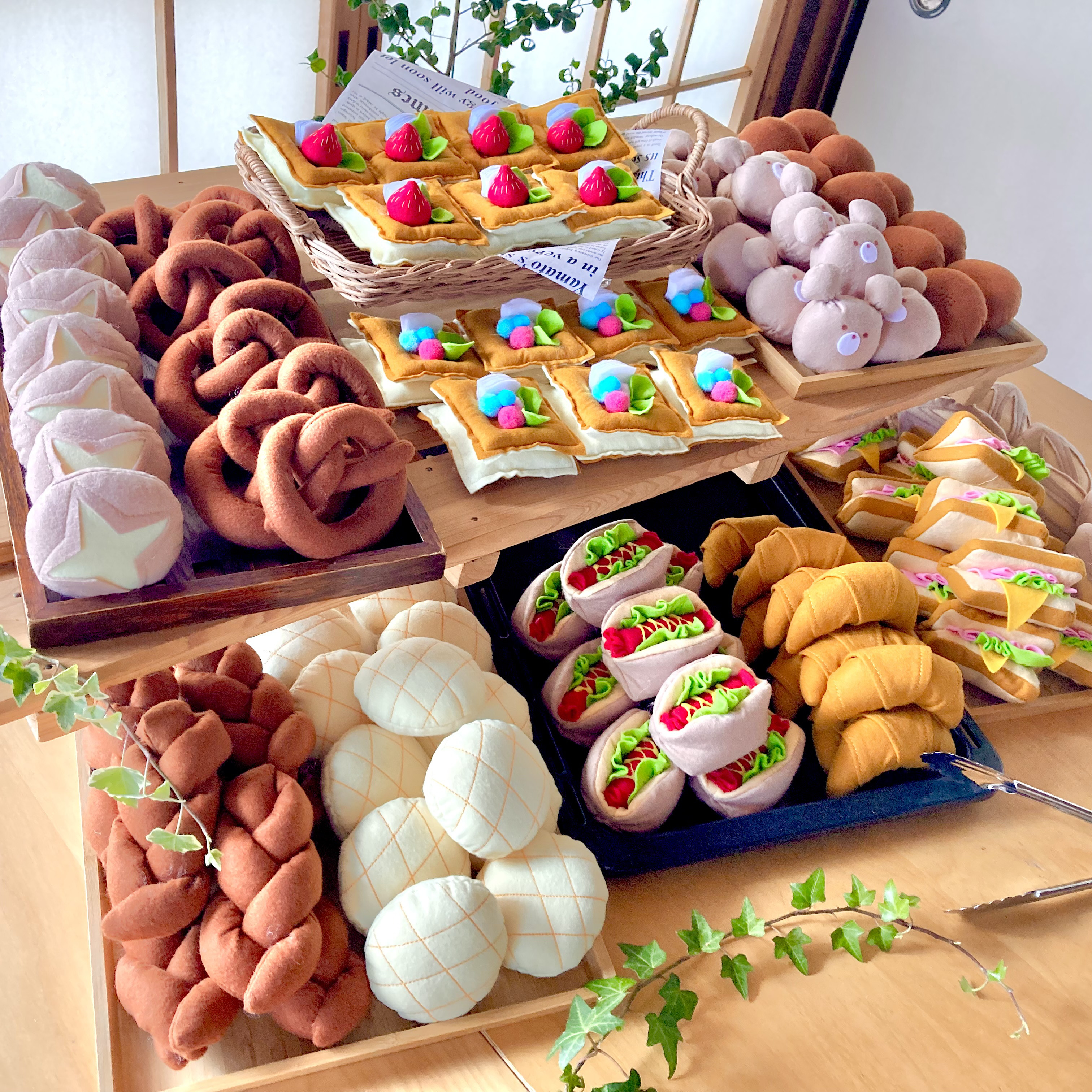 ハードパンと食パンセット フェルトままごと