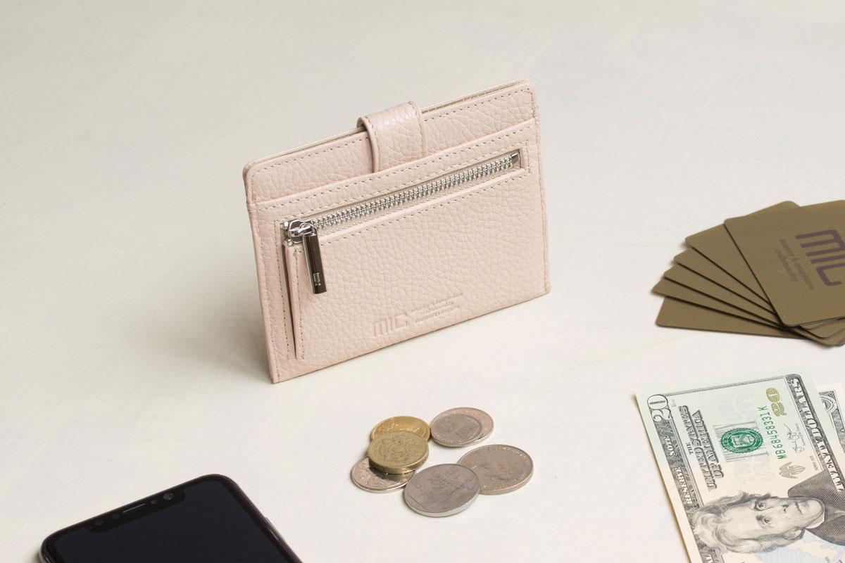 【刻印可】】厚さわずか５mm!キャッシュレス派にオススメの薄型財布（小銭入れあり）　シュランク　MH1362