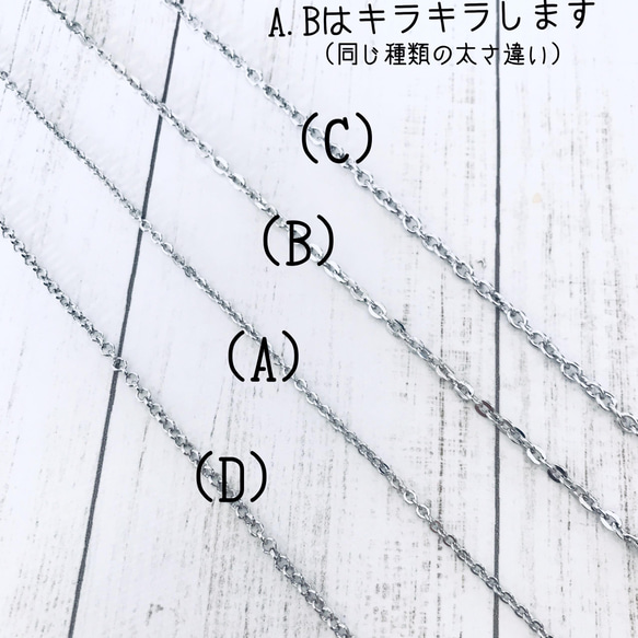 小型犬向け☆選べるチェーンのドッグネックレス 3枚目の画像